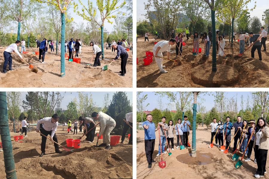 在康馨城市森林公园义务植树